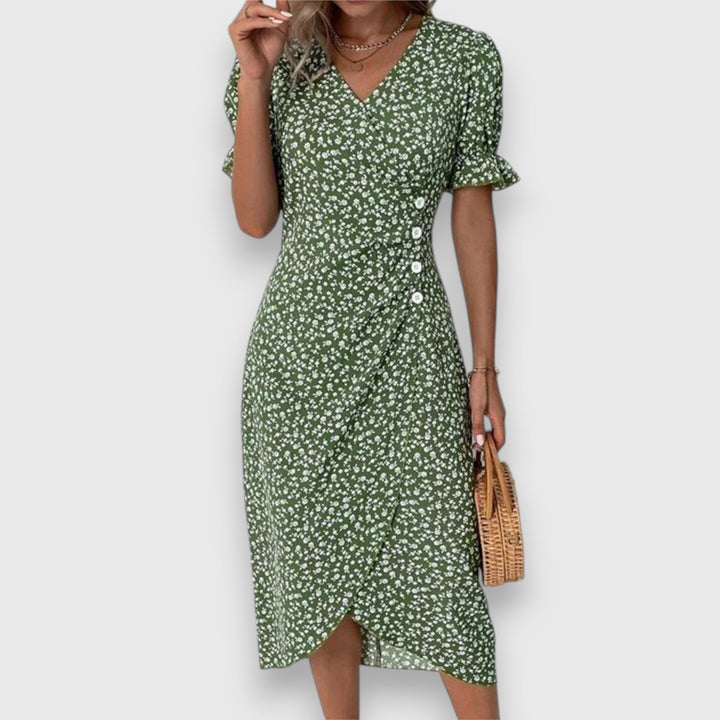 Robe Gloria À Boutons Latéraux