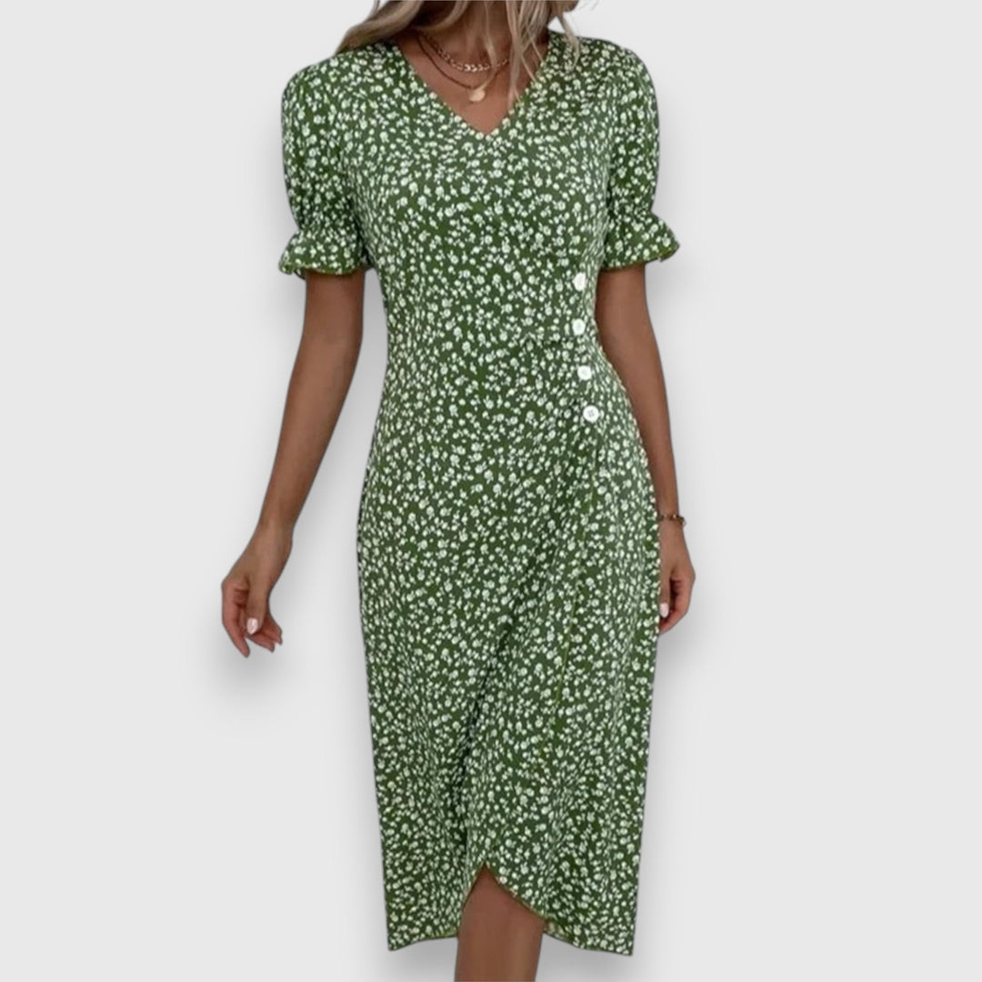 Robe Gloria À Boutons Latéraux