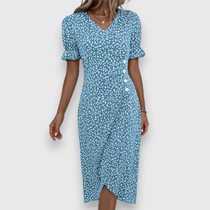 Robe Gloria À Boutons Latéraux