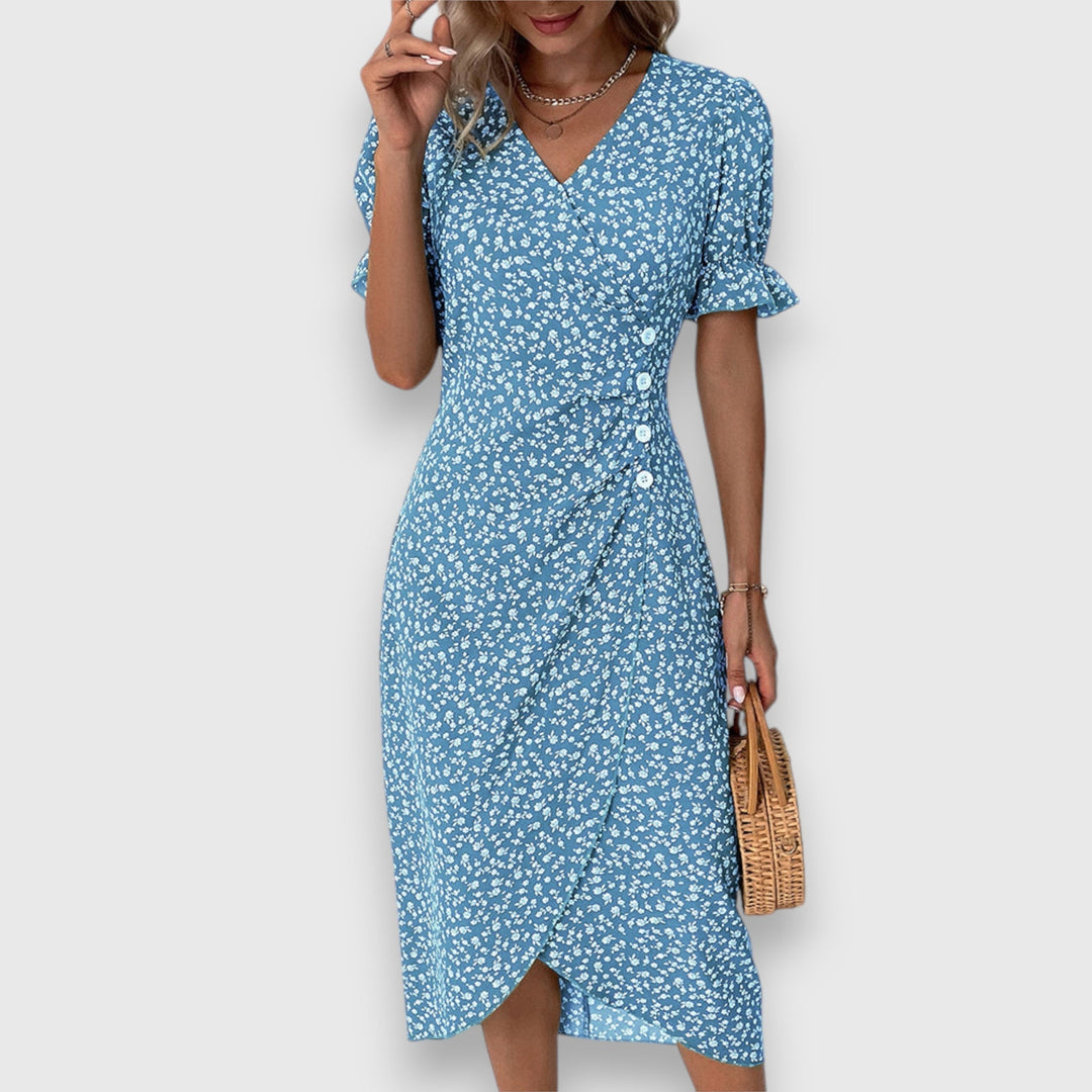 Robe Gloria À Boutons Latéraux