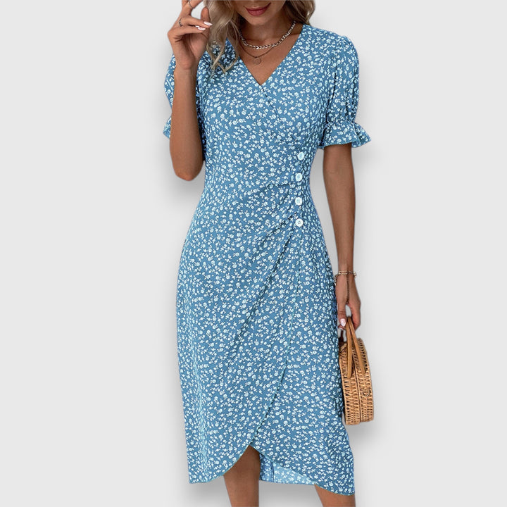Robe Gloria À Boutons Latéraux