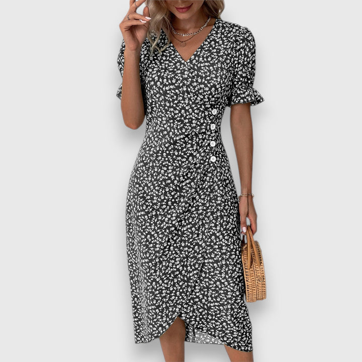 Robe Gloria À Boutons Latéraux
