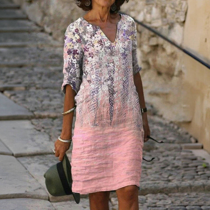 Robe À Imprimé Floral Vintage