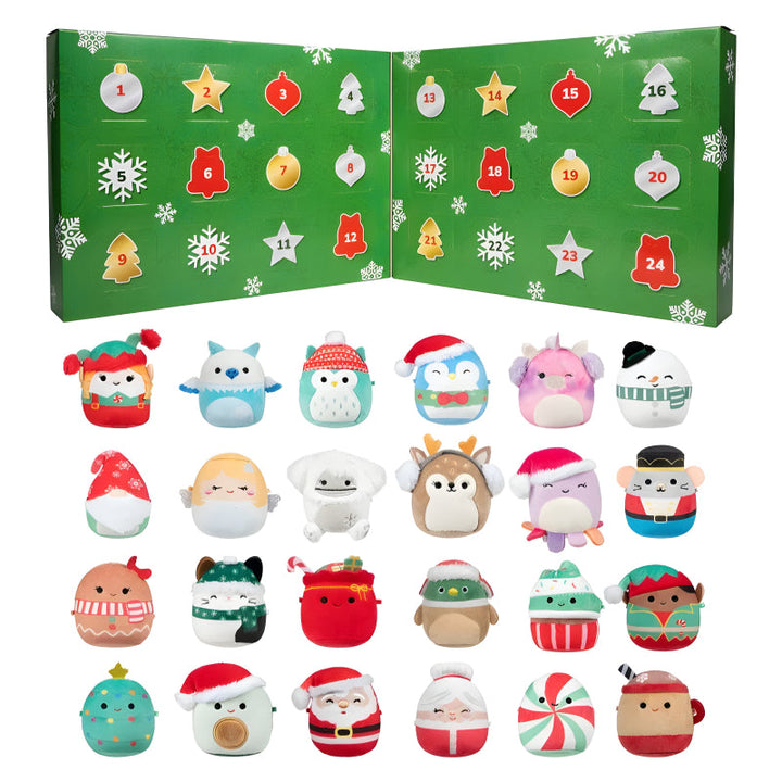 🎄 Calendrier de l’Avent avec poupées en peluche dans des boîtes surprises