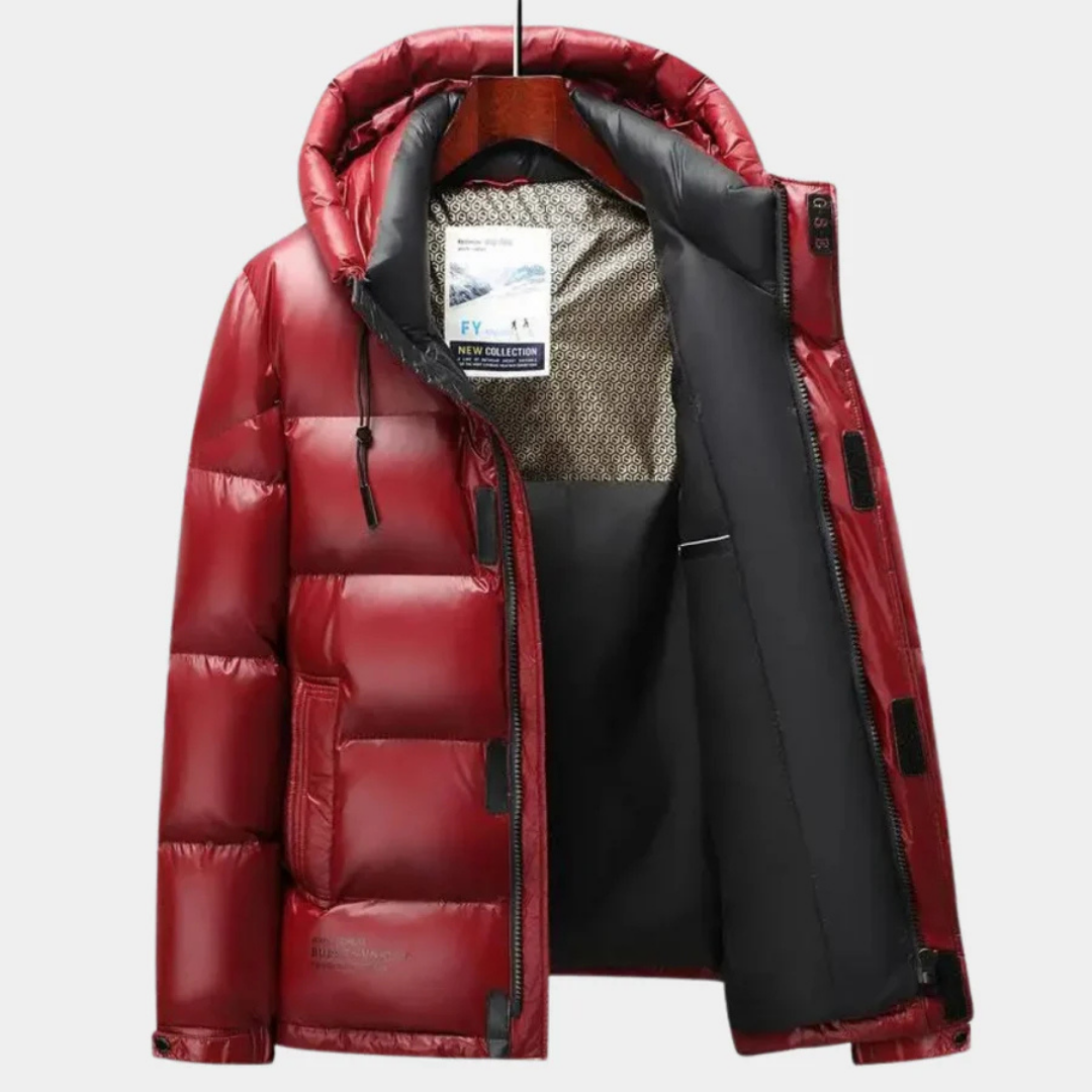 Doudoune Homme Hiver à Capuche – Fermeture Éclair, Chaude et Stylée