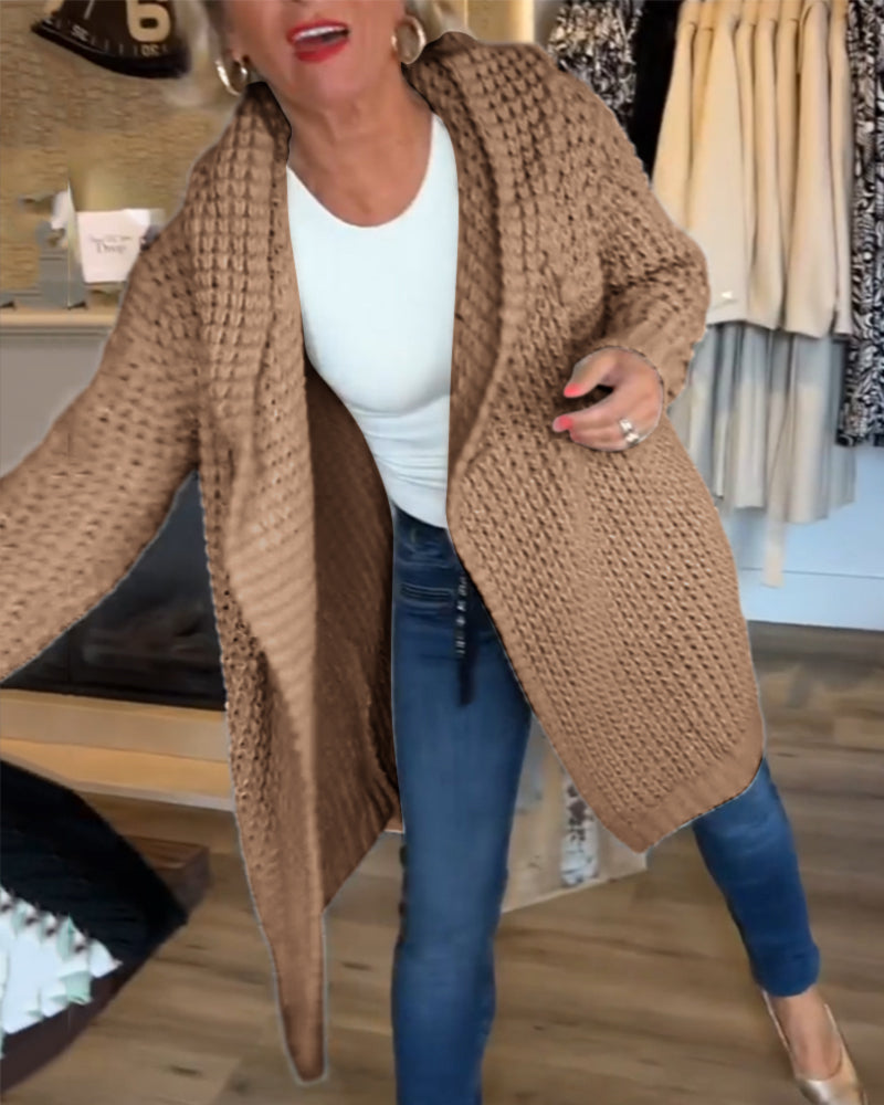 Clara™ | Cardigan Tricoté Couleur Unie