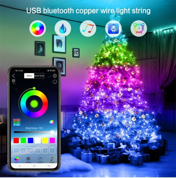 Guirlande Lumineuse LED Intelligente RVB avec Synchronisation Musicale