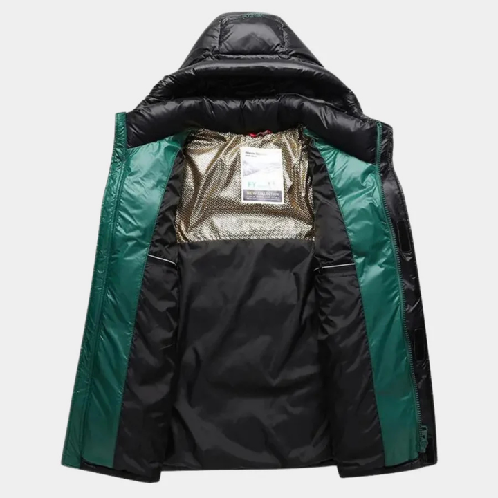 Doudoune Homme Hiver à Capuche – Fermeture Éclair, Chaude et Stylée
