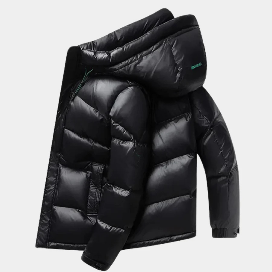 Doudoune Homme Hiver à Capuche – Fermeture Éclair, Chaude et Stylée