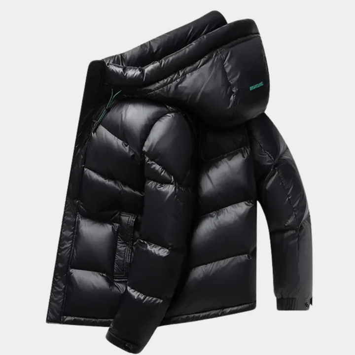 Doudoune Homme Hiver à Capuche – Fermeture Éclair, Chaude et Stylée