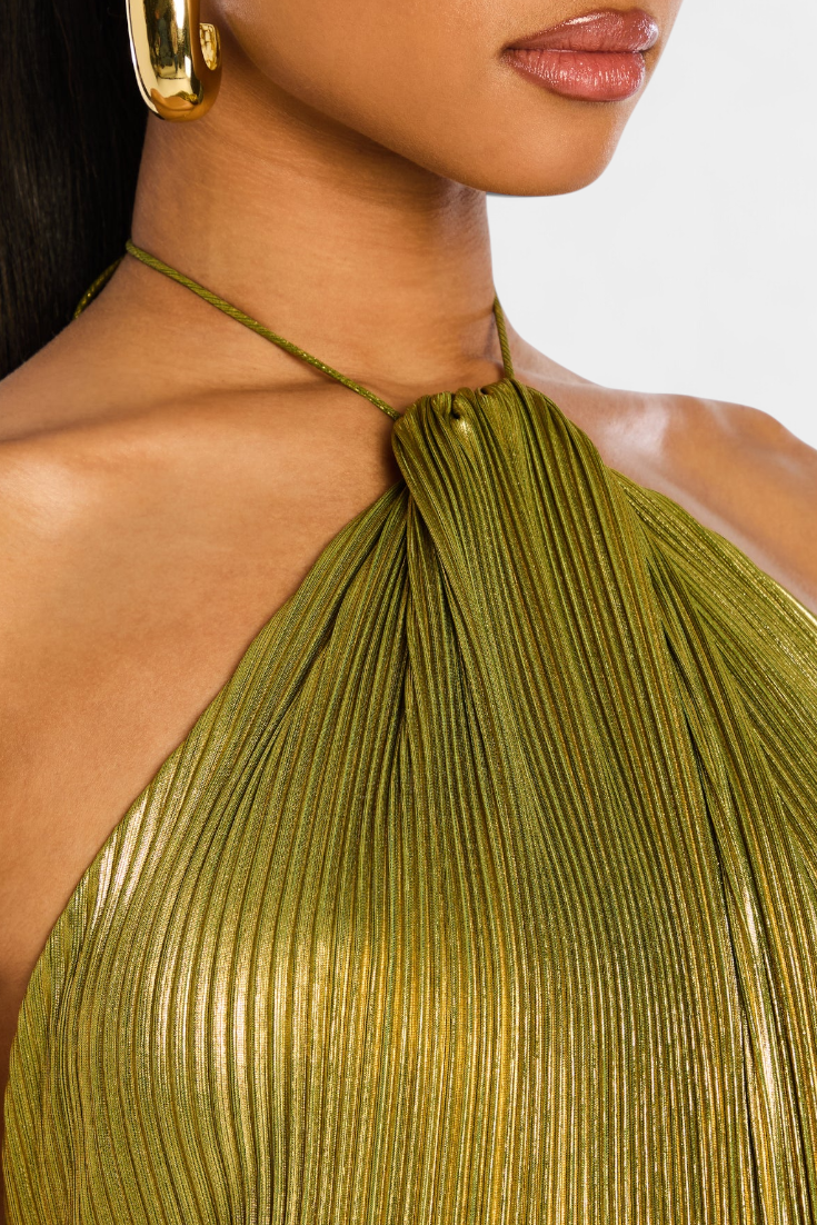 Lorette | Robe métallique à dos ouvert