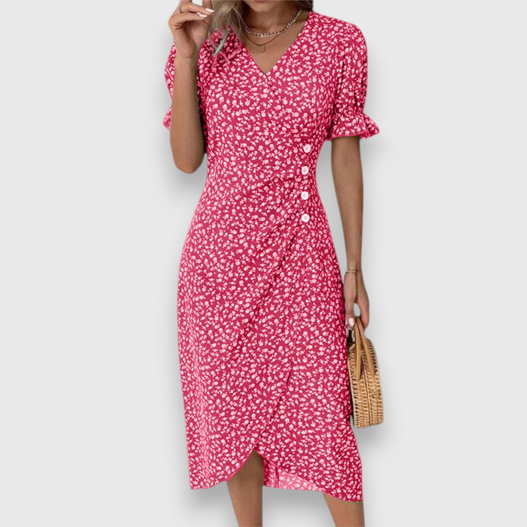 Robe Gloria À Boutons Latéraux