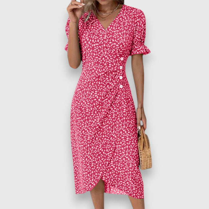 Robe Gloria À Boutons Latéraux