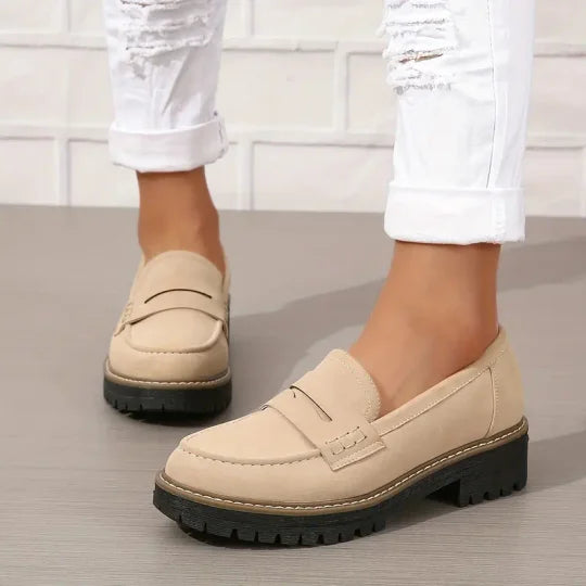 Mocassins en daim de luxe pour femme