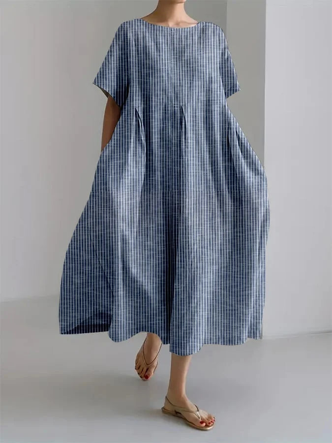 Bianca | Robe longue décontractée au style rétro et à la coupe confortable