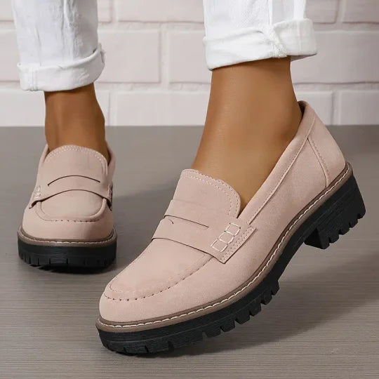 Mocassins en daim de luxe pour femme