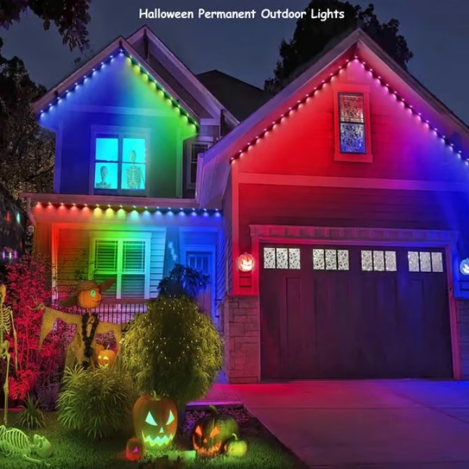 🌈 Éclairage extérieur LED intelligent, arc-en-ciel et fixe