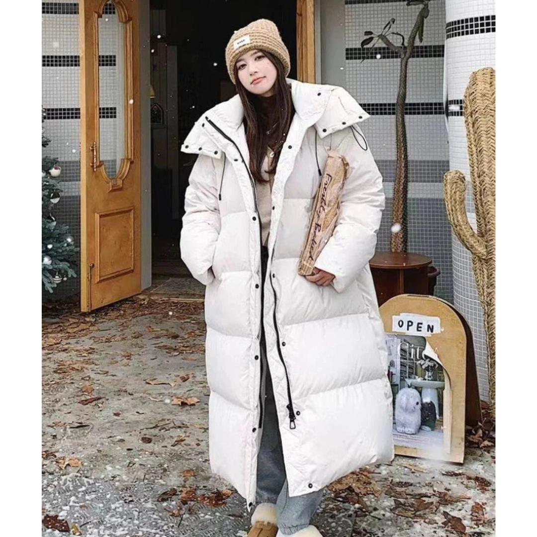 Doudoune Longue Hiver Femme à Capuche Chaude et Confortable