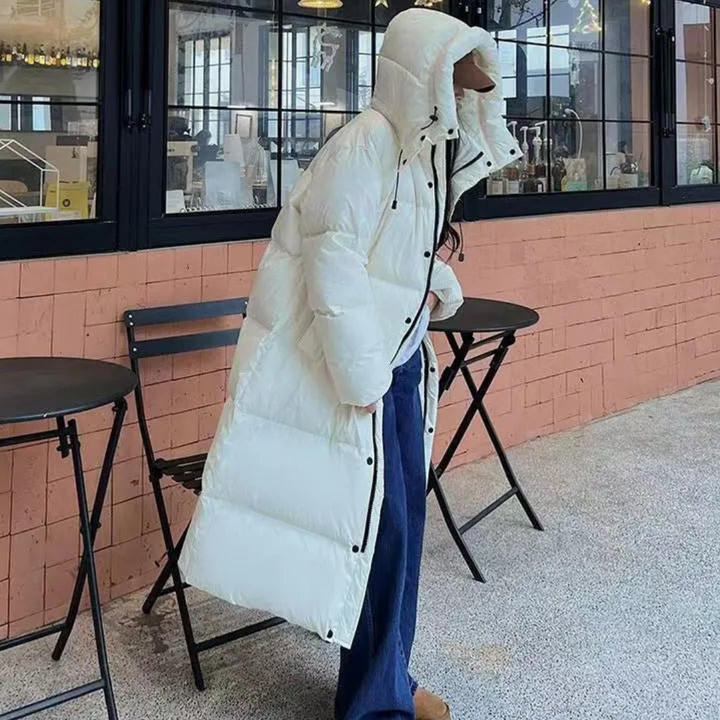 Doudoune Longue Hiver Femme à Capuche Chaude et Confortable