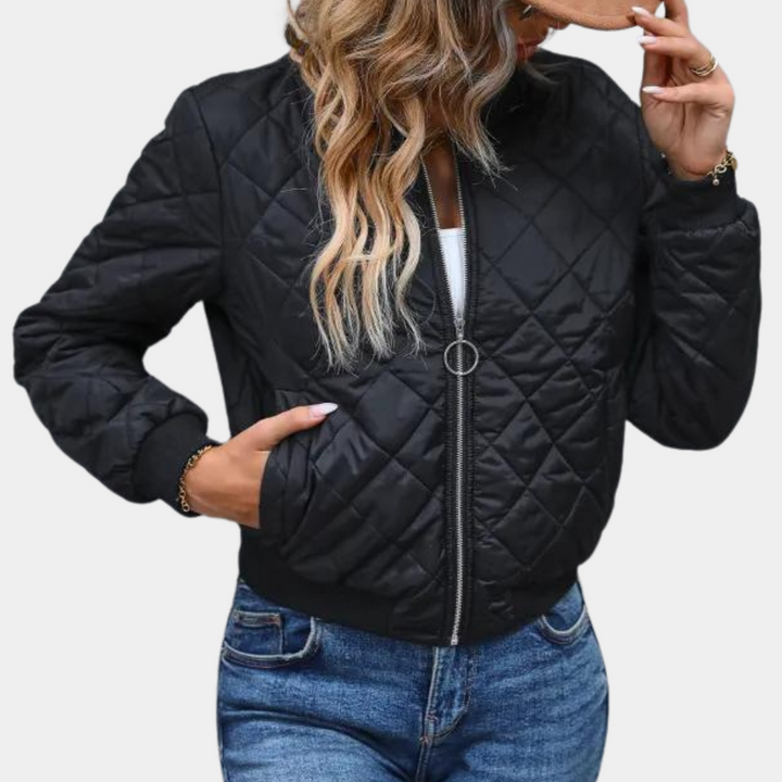 Veste Bomber Mi-Saison Femme | Fermeture Éclair Intégrale
