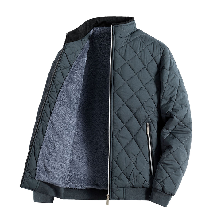 Veste Homme en Polaire Matelassée – Chaude et Décontractée