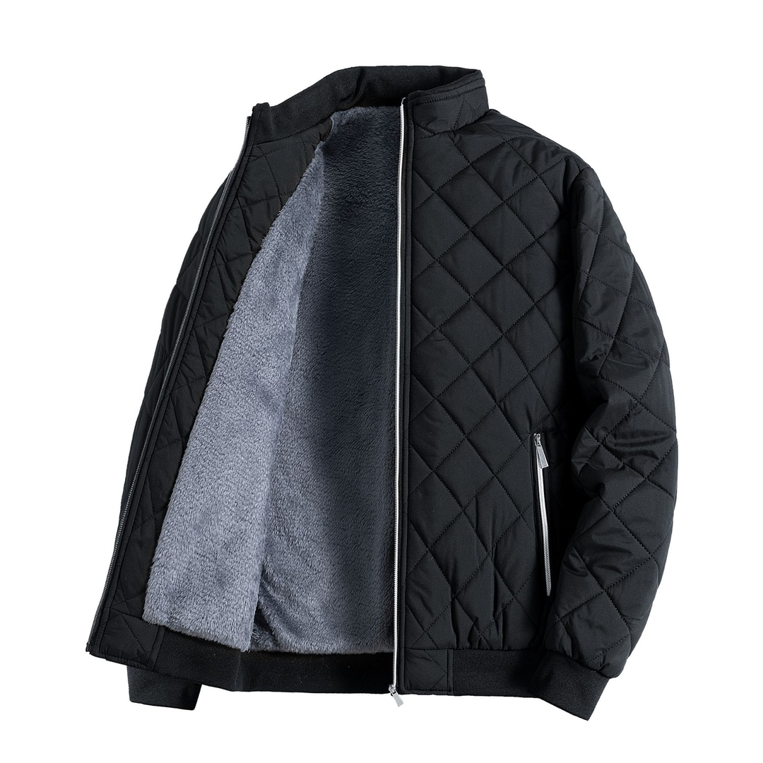 Veste Homme en Polaire Matelassée – Chaude et Décontractée