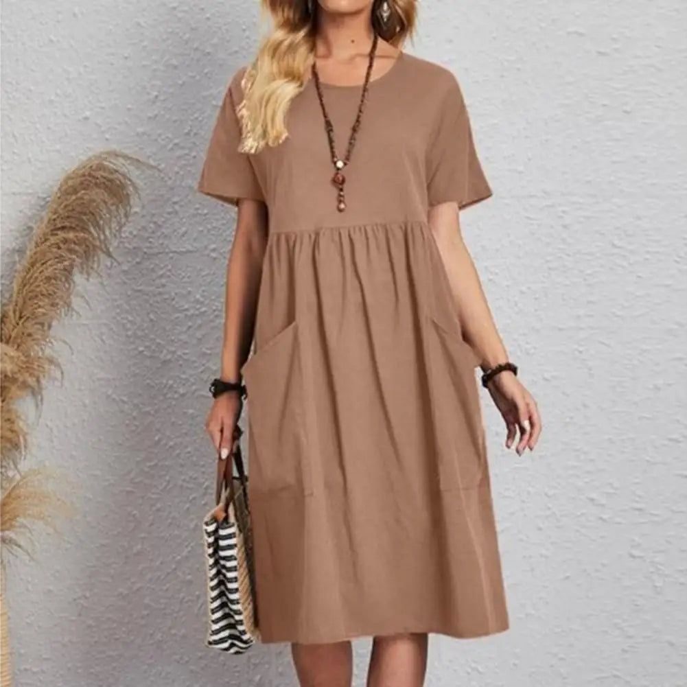 Robe à Poches en Coton et Lin Everyday Charm™