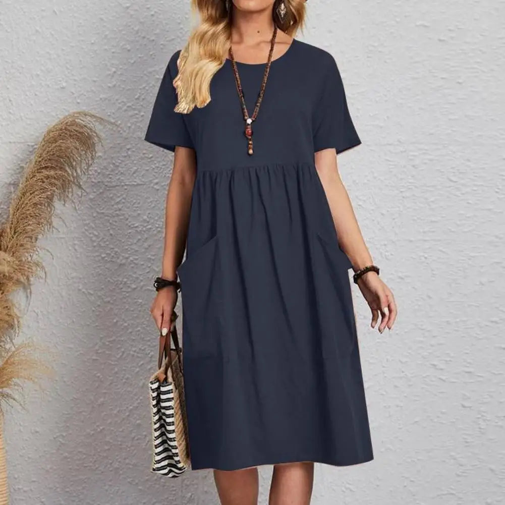 Robe à Poches en Coton et Lin Everyday Charm™