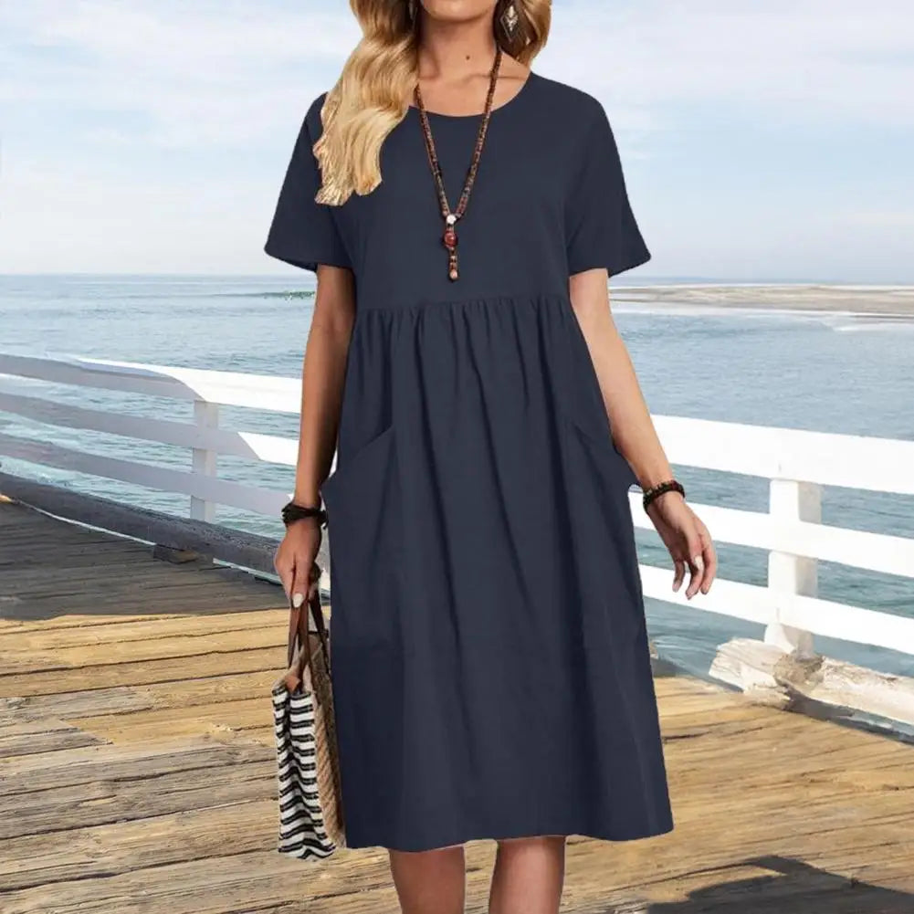 Robe à Poches en Coton et Lin Everyday Charm™