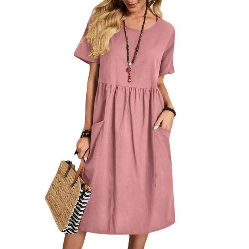 Robe à Poches en Coton et Lin Everyday Charm™