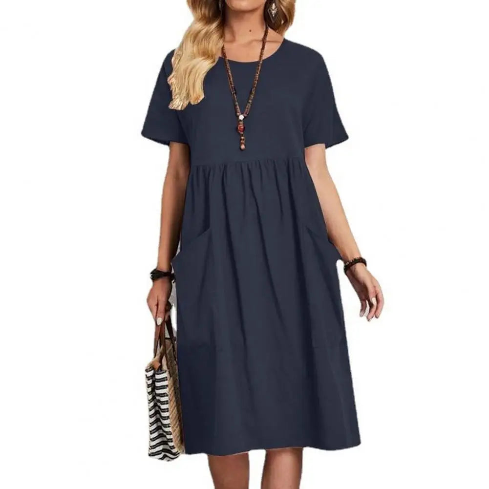 Robe à Poches en Coton et Lin Everyday Charm™