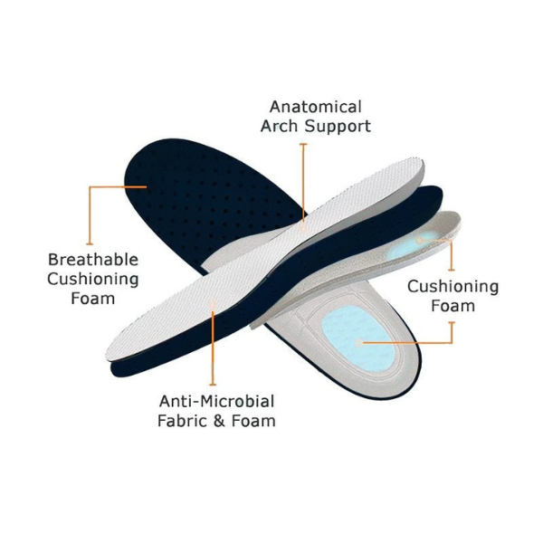 Chaussures Ortho Stretch à Coussin – Noir & Violet