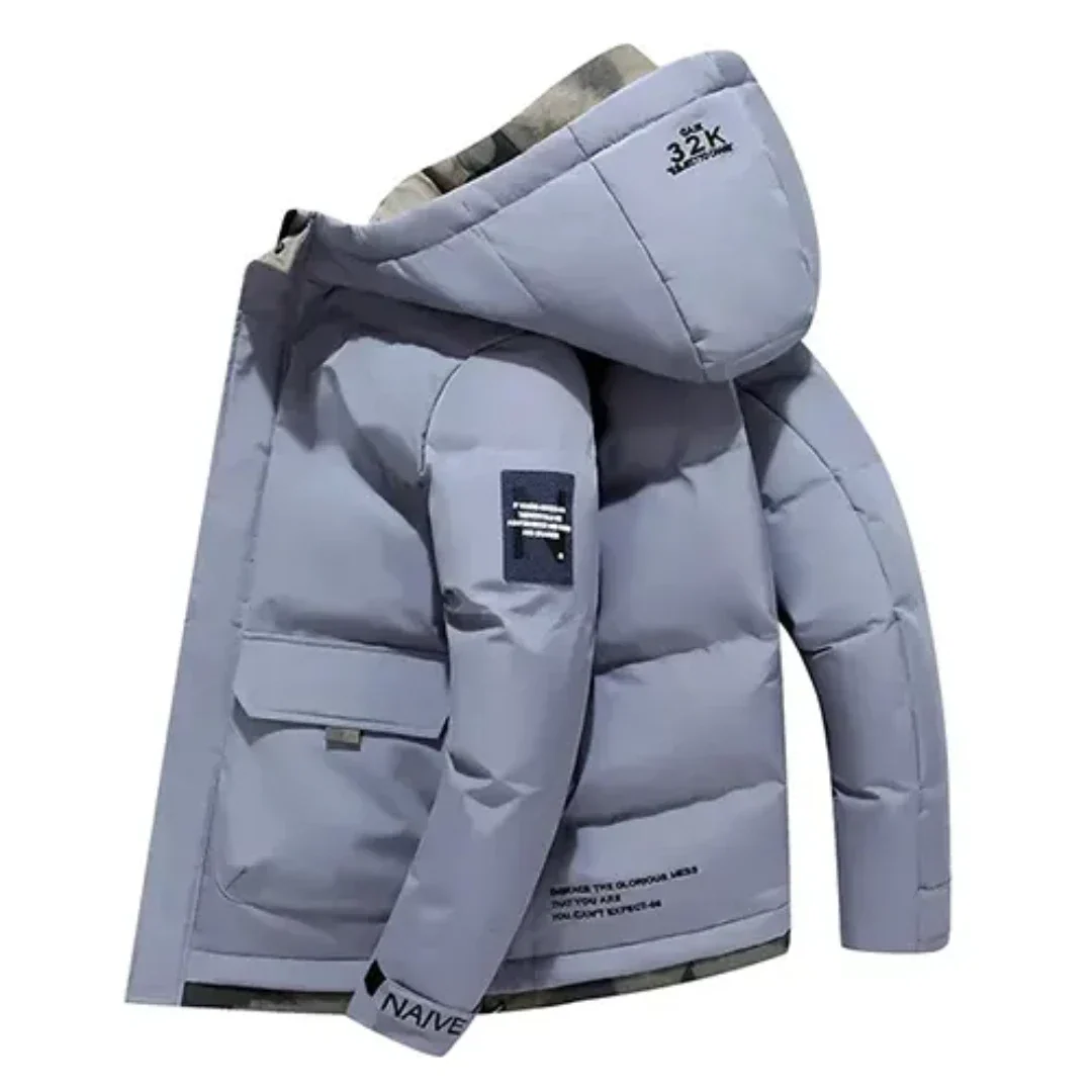 Doudoune Homme Hiver Chaude à Capuche | Poche Avant
