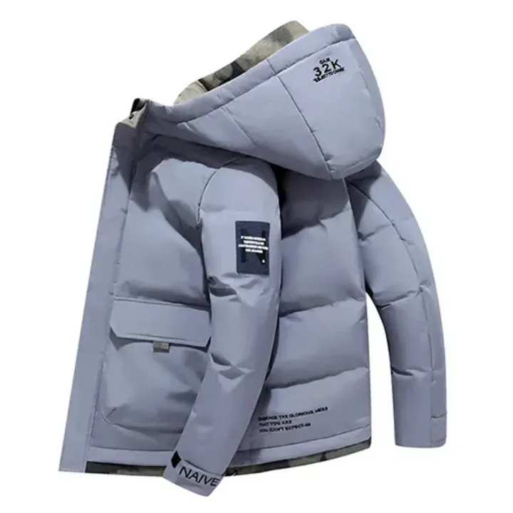 Doudoune Homme Hiver Chaude à Capuche | Poche Avant