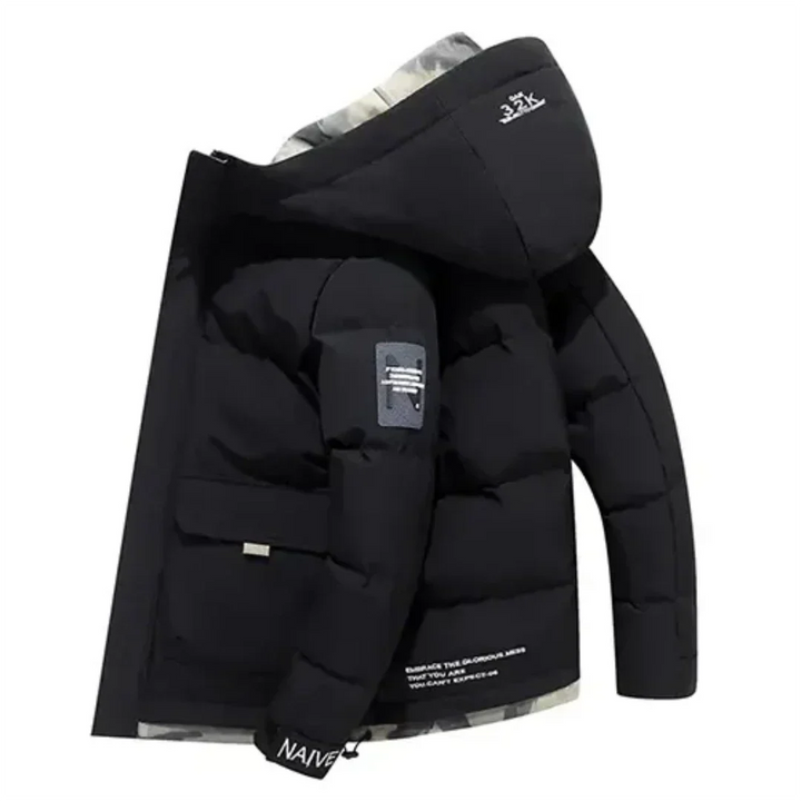 Doudoune Homme Hiver Chaude à Capuche | Poche Avant