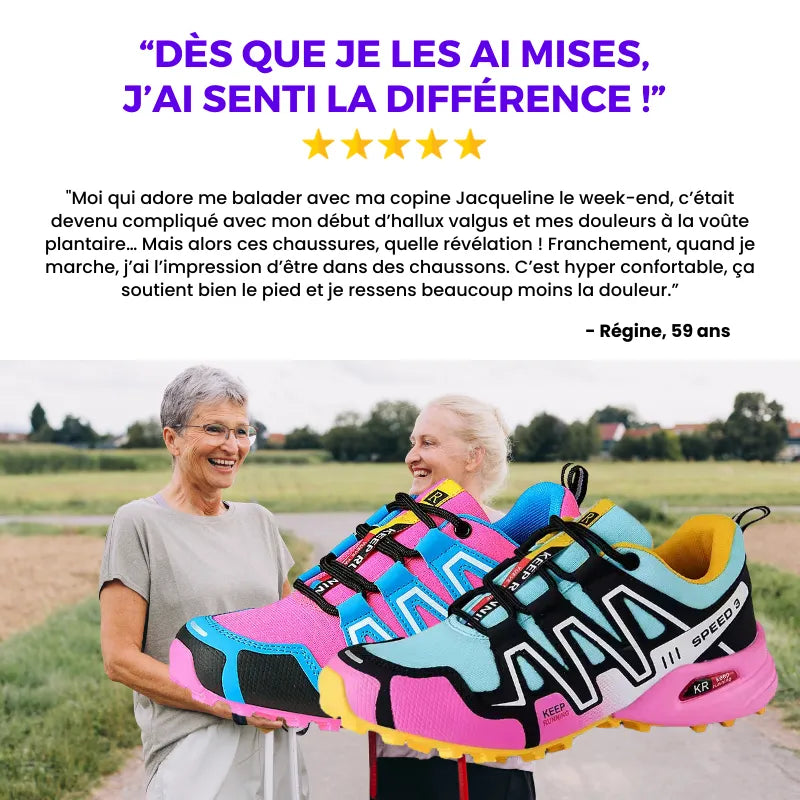 OrthoTrail™ – Chaussures de marche à confort orthopédique femme