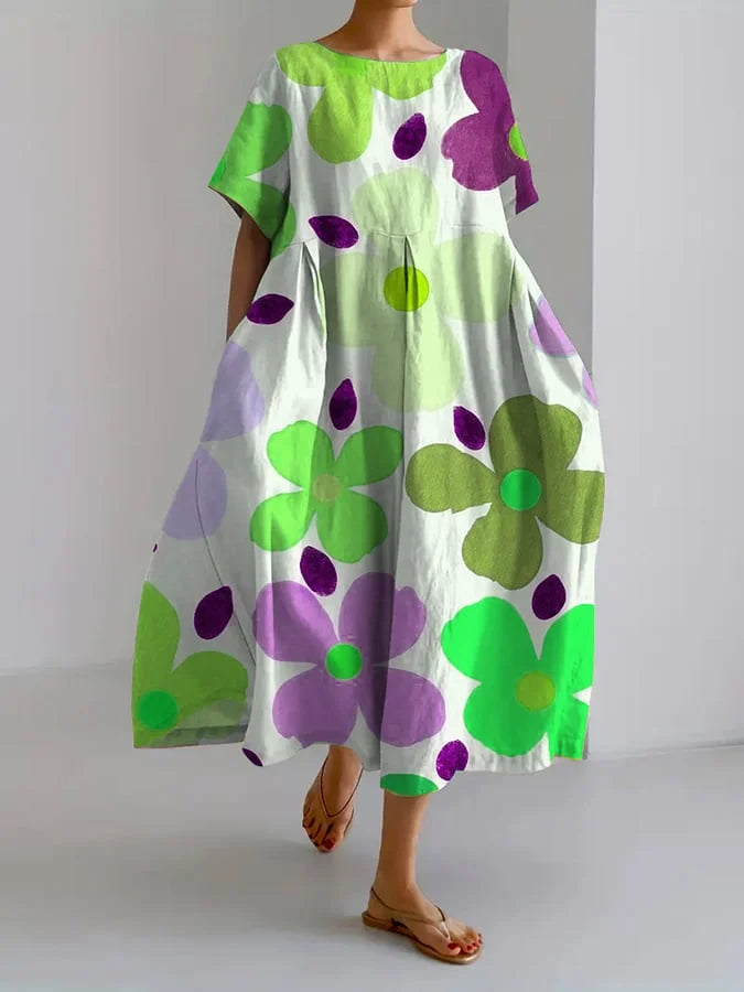 VALENTINA | Robe d'été fleurie avec coupe flatteuse et liberté de mouvement