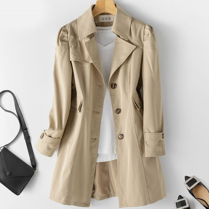 Wrenlee | Manteau Trench Décontracté Femme | Duvet à Boutons