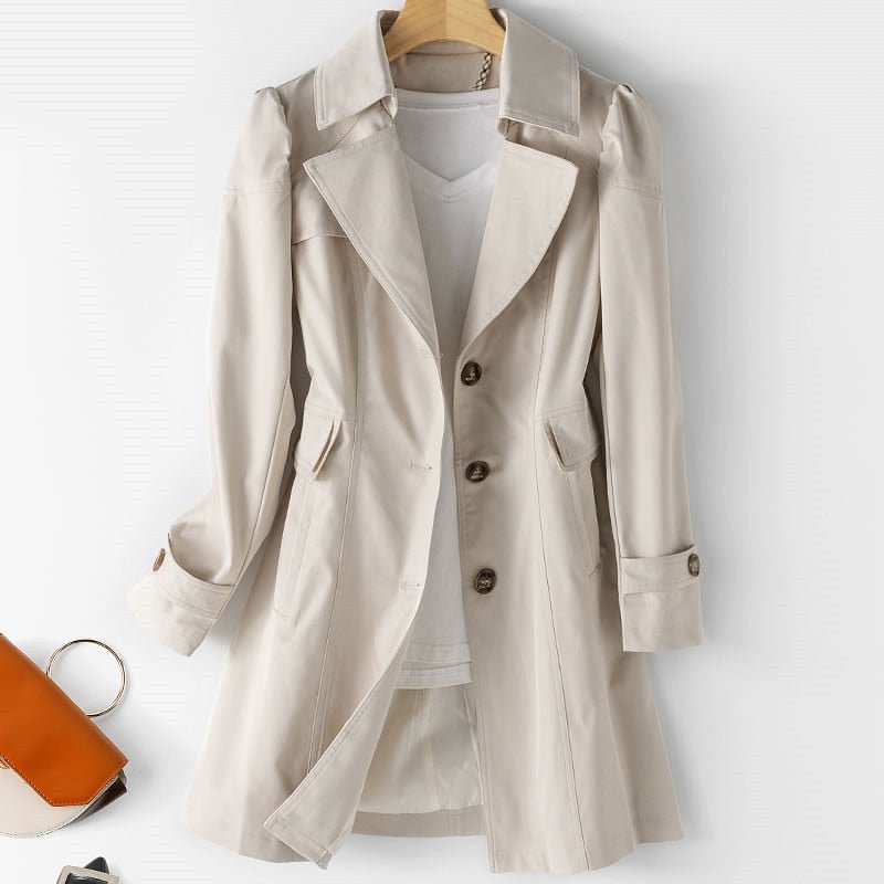 Wrenlee | Manteau Trench Décontracté Femme | Duvet à Boutons