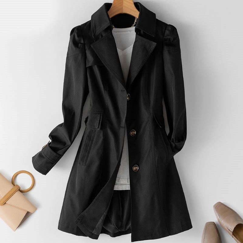 Wrenlee | Manteau Trench Décontracté Femme | Duvet à Boutons