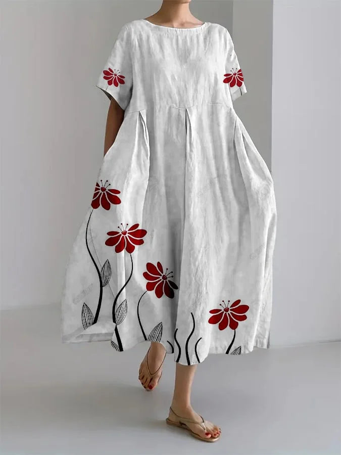 SABRINA | Robe Longue Fleurie avec Élégance Naturelle et Confort Absolu pour Chaque Instant Décontracté