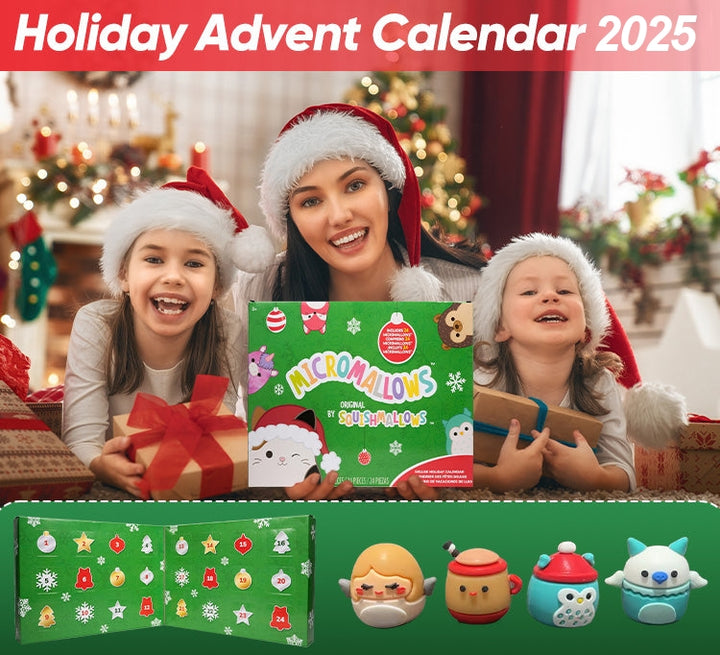 🎄 Calendrier de l’Avent avec poupées en peluche dans des boîtes surprises