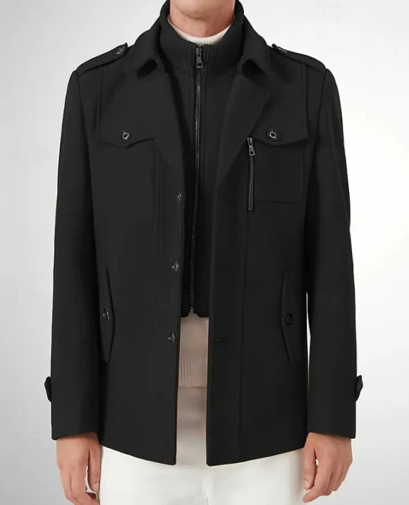 David | Trench Homme Élégant et Long