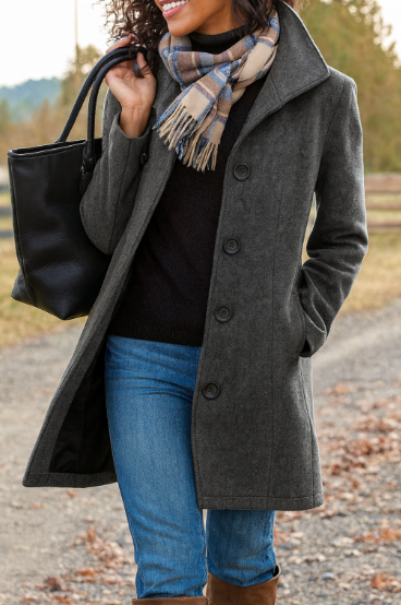 Manteau trench long pour femme | Hiver chaud