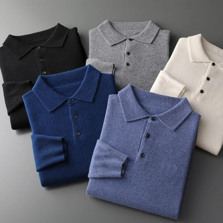 Maxence™ | Pull Polo en Cachemire