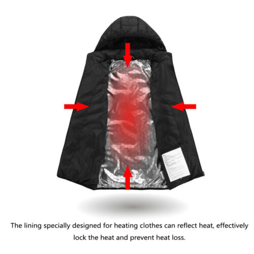 Veste chauffante unisexe