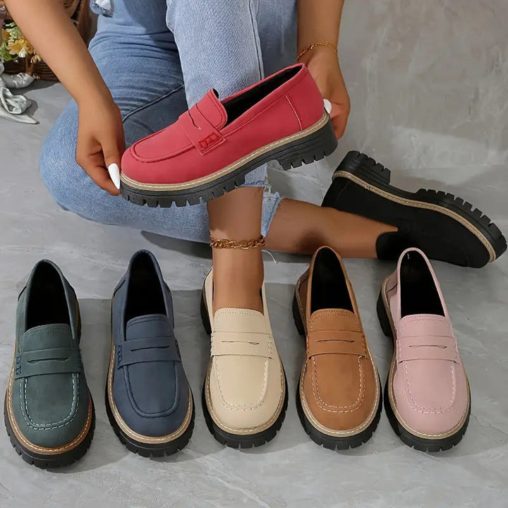 Mocassins en daim de luxe pour femme