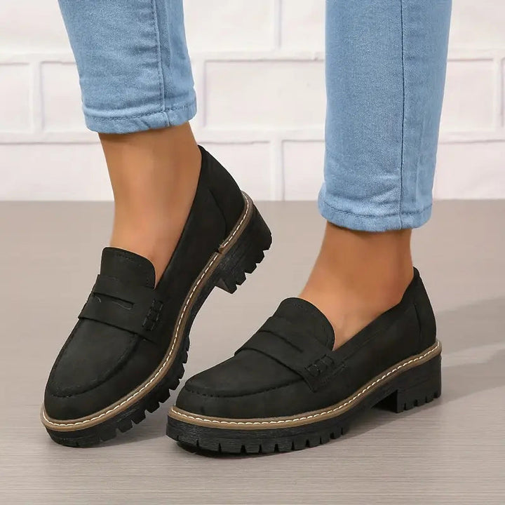 Mocassins en daim de luxe pour femme